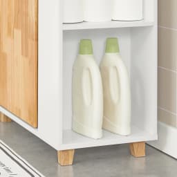 SoBuy BZR75-W washbasin under wardrobe bathroom bathroom wardrobe under wardrobe bathroom furniture White-natural BHT approx.: 60x60x29cm