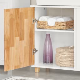 SoBuy BZR75-W washbasin under wardrobe bathroom bathroom wardrobe under wardrobe bathroom furniture White-natural BHT approx.: 60x60x29cm