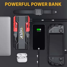 GKFLY 3000A Car Jump Starter 44.4Wh Power Bank Portable Starting Device Car Battery Charger Booster Buster for Diesel Petrol