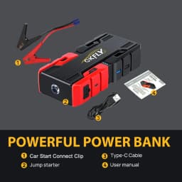 GKFLY 3000A Car Jump Starter 44.4Wh Power Bank Portable Starting Device Car Battery Charger Booster Buster for Diesel Petrol