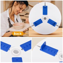 Pottery Ceramic Trim Holder Clip Centers Adjustable Wheel Clamp Plastic Round Plate Polymer Scraping Modelling Repair Sculpting