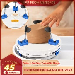 Pottery Ceramic Trim Holder Clip Centers Adjustable Wheel Clamp Plastic Round Plate Polymer Scraping Modelling Repair Sculpting