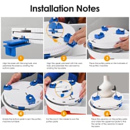 Pottery Ceramic Trim Holder Clip Centers Adjustable Wheel Clamp Plastic Round Plate Polymer Scraping Modelling Repair Sculpting