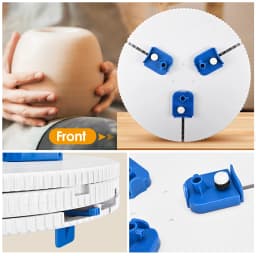 Pottery Ceramic Trim Holder Clip Centers Adjustable Wheel Clamp Plastic Round Plate Polymer Scraping Modelling Repair Sculpting