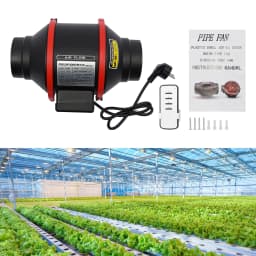 220V 4 Inches Exhaust Fans| 310 m³/h Remote Pipe Duct Fan| Bathroom Extractor Ventilation Kitchen Toilet Ventilator | 2 Speeds