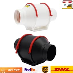 220V 4 Inches Exhaust Fans| 310 m³/h Remote Pipe Duct Fan| Bathroom Extractor Ventilation Kitchen Toilet Ventilator | 2 Speeds