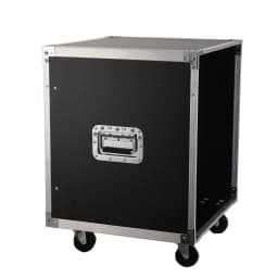 12U Portable Rolling Network Rack Built-in Handles Swivel Caster Wheels Outdoor Wedding Audio Video Telecom Equipment Rack