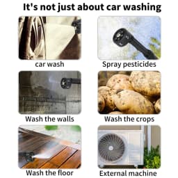 Portable Pressure Electric Car Wash Water Gun Garden High Pressure Washer 6-in-1 Cordless Car Wash Sprayer For Home
