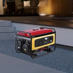 4 Gal Fuel Tank Fit for Honda Series Single-Cylinder Generators, Red, Iron, Generator Fuel Tank for Construction Sites