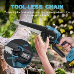 Gisam Brushless 8 inch Electric Pruning Saw Chainsaw Rechargeable Woodworking Electirc Saw Tool For makita 18v battery Pins