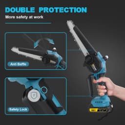 Gisam Brushless 8 inch Electric Pruning Saw Chainsaw Rechargeable Woodworking Electirc Saw Tool For makita 18v battery Pins