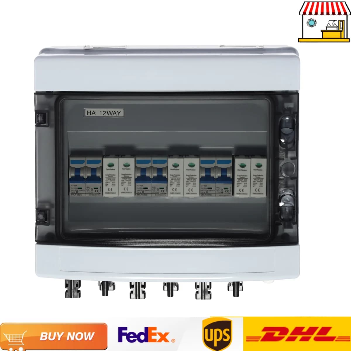DC1000V 40A Solar Combiner Box| 3 Input 3 Output Solar Photovoltaic Box | Solar Panels, Solar Disconnect Switch Circuit Breaker