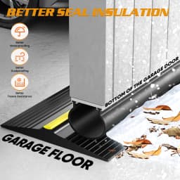 Garage Door Seal 2.5/4.8M Universal Threshold Seal Weatherproof Floor Seal Rubber DIY Seal Replacement for Garage Doors Perfect