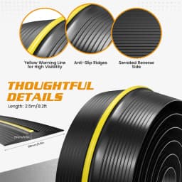 Garage Door Seal 2.5/4.8M Universal Threshold Seal Weatherproof Floor Seal Rubber DIY Seal Replacement for Garage Doors Perfect