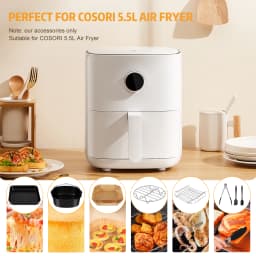 Desktop Electric Air Fryer Accessories BBQ BBQ Pizza Pan Baking Moulds Cake Tools for 5.5L Pan Series Tray Barbecue Pad DIY Pan