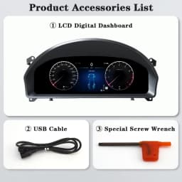 AUTOTOP 12.3 LCD Digital Dashboard Cluster for Benz E Class W207 S207 Auto Instrument Panel Cockpit Speedometer Linux System