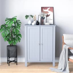 Bathroom Cabinet,Side Cabinet,Chest of Drawers Sideboard with Double Door and Adjustable Shelf,Storage Cabinet,60x30x80.5cm