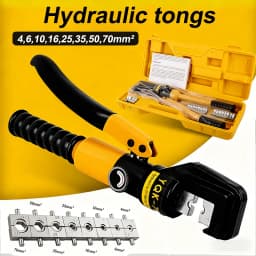 4/6/10/16/25/35/50/70/95/120/150/185/240/300mm² Hydraulic Clamp Home Hydraulic Crimping Tool DIY Cable Wiring Crimping Plier Cordless Hydraulic Press Hydraulic Tongs 4-70mm² Or 16-300mm²Pliers Hydraulic Pliers DIY Cable Terminal Crimping Pliers C Type Hot