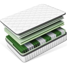 AUTHMIC Mattress – Pocket Spring, 7-Zone Adaptive Support, 25cm Thick, Breathable & Skin-Friendly, Medium Firm Feel Quiet Sleep