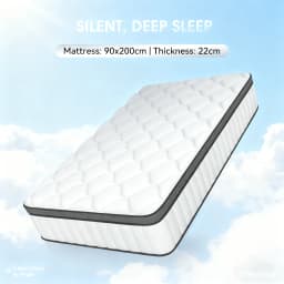 AUTHMIC Mattress – Pocket Spring, 7-Zone Adaptive Support, 25cm Thick, Breathable & Skin-Friendly, Medium Firm Feel Quiet Sleep