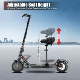 Folding Electric Scooter Saddle, Adjustable E-Scooter Seat, Shock Absorbing Seat, Scooter Accessory, Adjustable Height 50-68cm