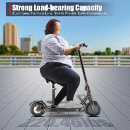 Folding Electric Scooter Saddle, Adjustable E-Scooter Seat, Shock Absorbing Seat, Scooter Accessory, Adjustable Height 50-68cm