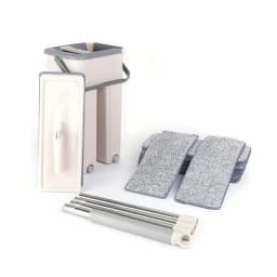 Mop Set with Bucket Floor Mop Set 10 Microfibre Pads Cleaning Cloths