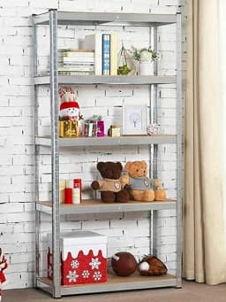 VickyHome HeavyDuty 5-Tier Adjustable Metal Shelving Unit 875KG Load Boltless Garage Storage Rack for Workshop 170CM/180CM/200CM