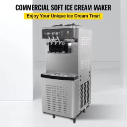SIHAO Commercial Ice Cream Machine 1400W Fast Freezing Dessert Shop Equipment 16-20L/H Stainless Steel Frozen Display System