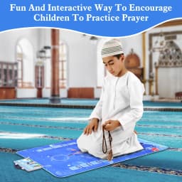 Kids Electronic Interactive Worship Blanket Islamic Eid Mubarak Praying Prayer Mat Carpet Muslim Children Educational Salat Rug
