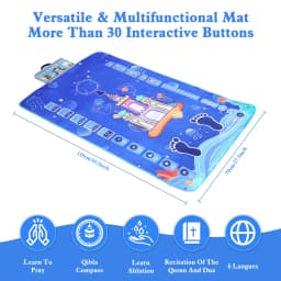 Kids Electronic Interactive Worship Blanket Islamic Eid Mubarak Praying Prayer Mat Carpet Muslim Children Educational Salat Rug