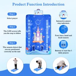Kids Electronic Interactive Worship Blanket Islamic Eid Mubarak Praying Prayer Mat Carpet Muslim Children Educational Salat Rug