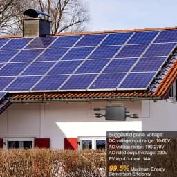 Hot Sell 800W Micro Inverter EU Type Solar Inverter VED4105 On Grid-Connect Microinverter Bluetooth With Cable 5m