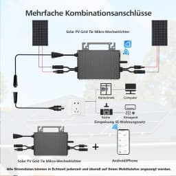 Hot Sell 800W Micro Inverter EU Type Solar Inverter VED4105 On Grid-Connect Microinverter Bluetooth With Cable 5m