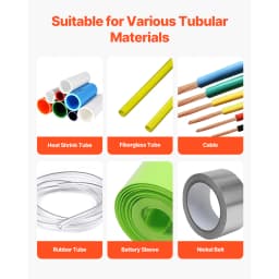 SucceBuy Pipe Cutter Auto Heat-Shrink Tube Pipe Cutting Machine Automatic Tube Cutter for Heat Shrink Tube Fiberglass Cable
