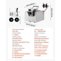 SucceBuy Pipe Cutter Auto Heat-Shrink Tube Pipe Cutting Machine Automatic Tube Cutter for Heat Shrink Tube Fiberglass Cable