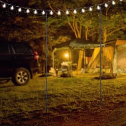 Set of 2 Outdoor Lighting Stand Shepherd Stick Heavy Duty String Light Pole Weatherproof for Patio, Garden, Backyard Parties