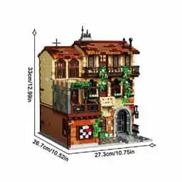 3800PCS Juliet Balcony Building Blocks Medieval European Street View House Model Kit Assembly Brick Puzzle Set for Adults Gifts