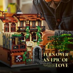 3800PCS Juliet Balcony Building Blocks Medieval European Street View House Model Kit Assembly Brick Puzzle Set for Adults Gifts