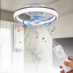 48cm Smart LED Ceiling Fan With Light High Lumen Oscillating Fan Light APP Remote Control Ceiling Lamp Fan for Modern Indoor