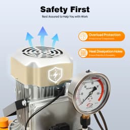 BYMAOCAR Hydraulic Unit, 20 V 700 Bar 7L Electric Hydraulic Pump, 750 W  Hydraulic Pump + Pedal Valve Hydraulic Pum