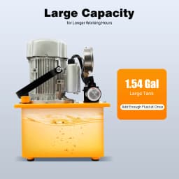 BYMAOCAR Hydraulic Unit, 20 V 700 Bar 7L Electric Hydraulic Pump, 750 W  Hydraulic Pump + Pedal Valve Hydraulic Pum