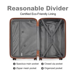 British Traveler 2 Piece Luggage Set | Cabin Case with TSA Lock & Toilet bag | 4 Double Rollers | 31 + 54 cm
