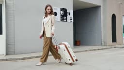 British Traveler 2 Piece Luggage Set | Cabin Case with TSA Lock & Toilet bag | 4 Double Rollers | 31 + 54 cm