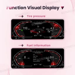 Bonroad Lcd Digital Instrument Cluster Linux System 12.3Inch 1920*720P for Bmw E88 E87 E82 E81 Car Dashboard Speedometer Display
