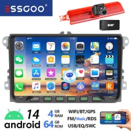 ESSGOO 7/9" Android 14 CarPlay GPS Navi for VW Caddy Life 2K Facelift Cross maxi Car Stereo Radio Rear View Camera Brake Light
