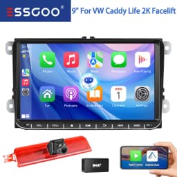 ESSGOO 7/9" Android 14 CarPlay GPS Navi for VW Caddy Life 2K Facelift Cross maxi Car Stereo Radio Rear View Camera Brake Light