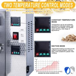 2-in-1 High Temp Jewelry Casting Furnace Oven Machine for Mold Burnout with Precise Digital Thermostat