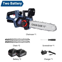 Drillpro 12 Inch 3300r/min Cordless Brushless Motor 3.0Ah Lithium Battery Electric Chainsaw Suitable for Mak 22V Batteries