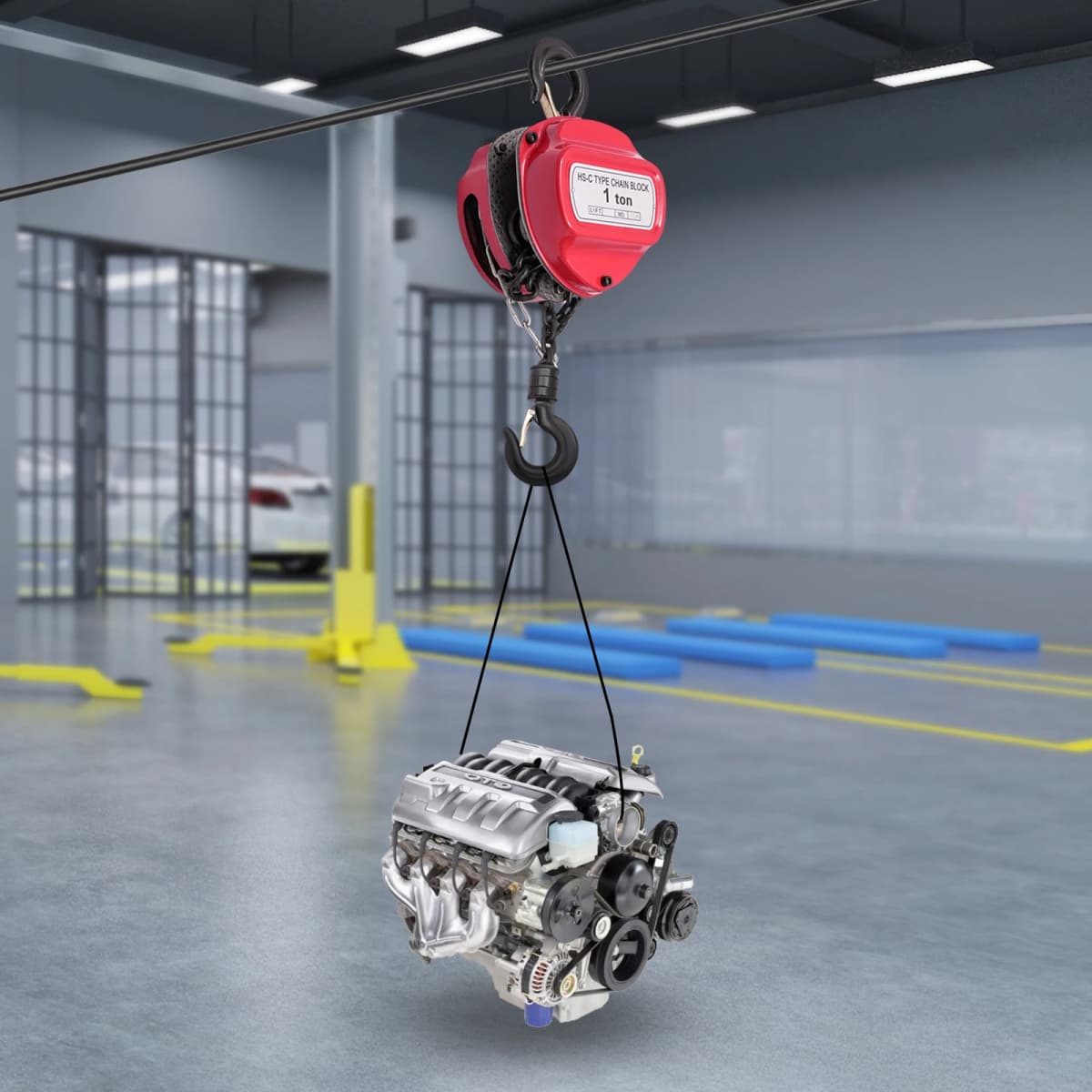 Manual Chain Hoist 4M 1T G80 Manganese Steel Manual Hand Lift Steel Chain Block Hoist